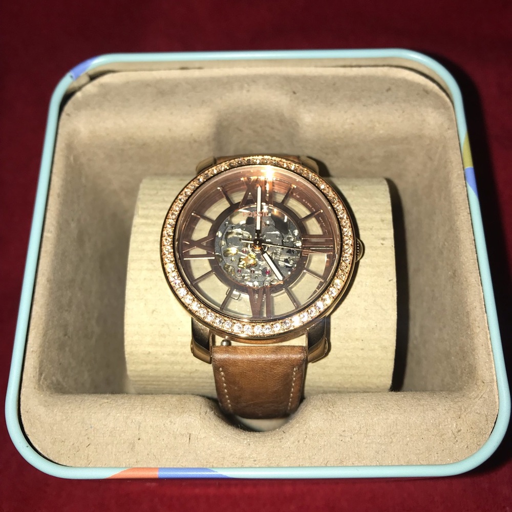 Rose Gold Automatic Fossil Watch